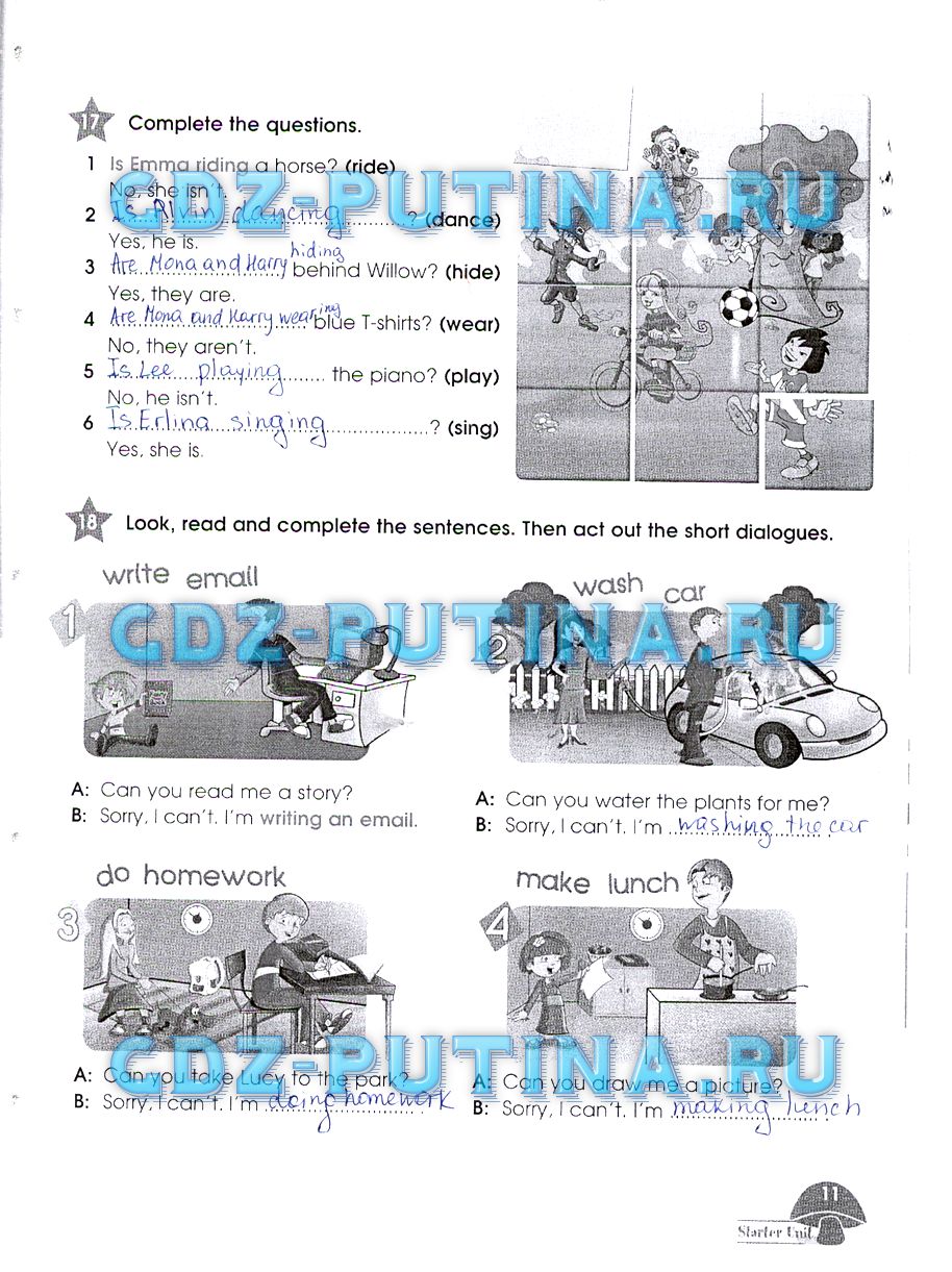 Рабочая тетрадь. Starlight, 4 класс, Баранова, 2015, Часть 1 Задание: 11