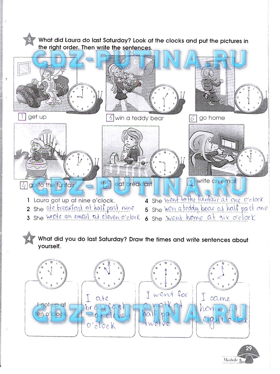 Рабочая тетрадь. Starlight, 4 класс, Баранова, 2015, Часть 2 Задание: 29