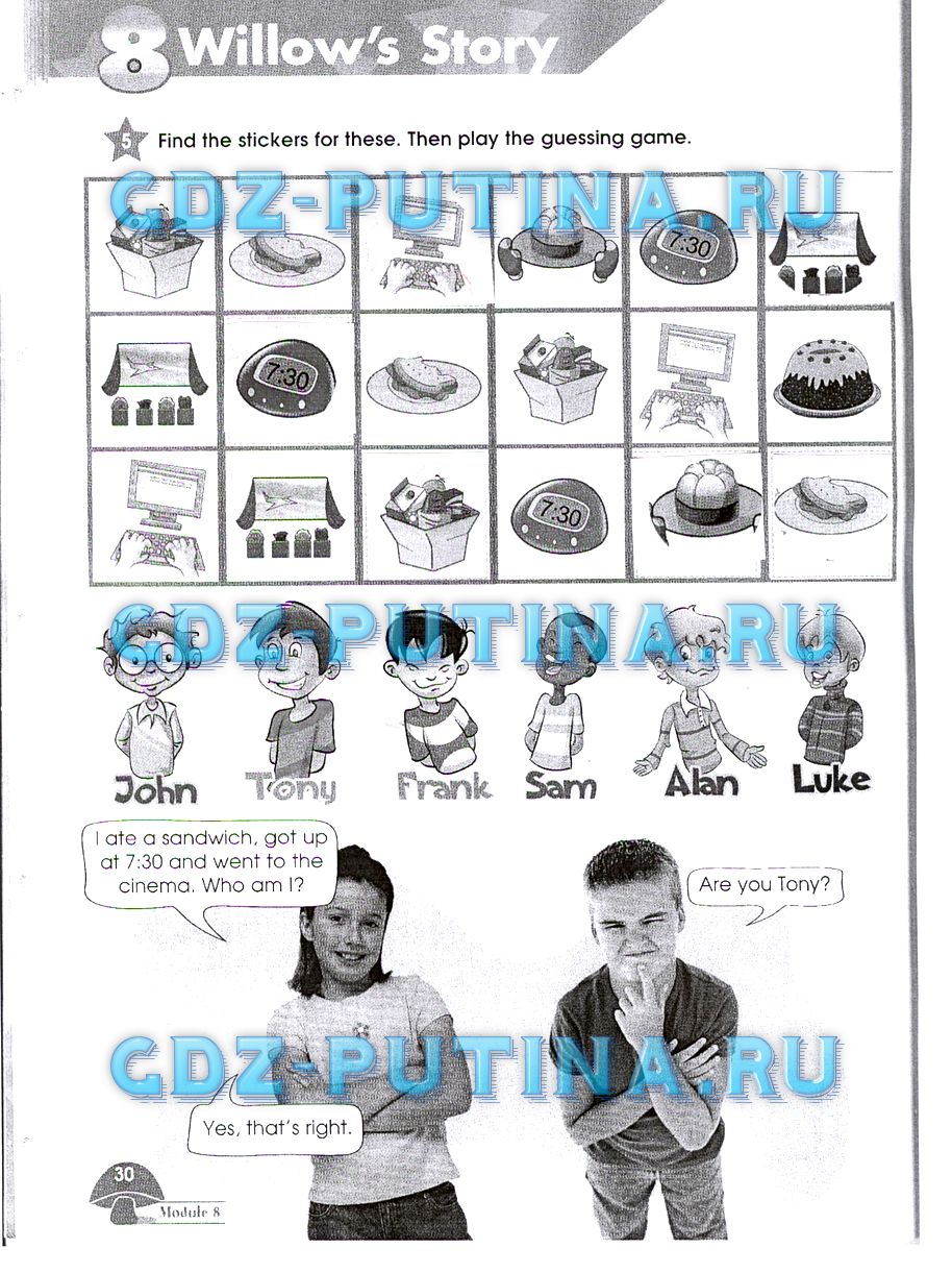 Рабочая тетрадь. Starlight, 4 класс, Баранова, 2015, Часть 2 Задание: 30