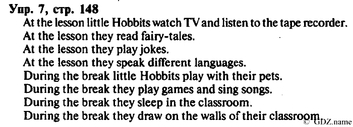 СТАРОЕ ИЗДАНИЕ ENJOY ENGLISH Students book, 4 класс, Биболетова, Денисенко, 2008, Unit 10., Section №4, Задание: Упр. 7