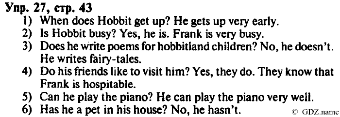 СТАРОЕ ИЗДАНИЕ ENJOY ENGLISH Students book, 4 класс, Биболетова, Денисенко, 2008, Unit 3. Who Lives in Fairy-Tales?, Section №3, Задание: Упр. 27