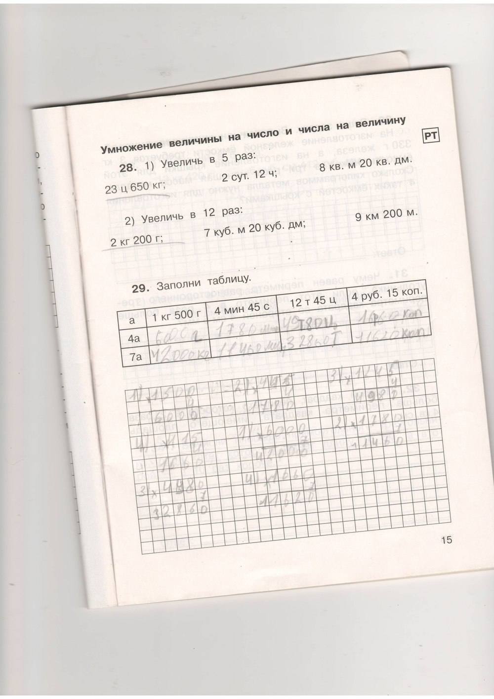 Рабочая тетрадь. Часть 2, 4 класс, Захарова О.А., Юдина Е.П., 2015, задание: стр. 15