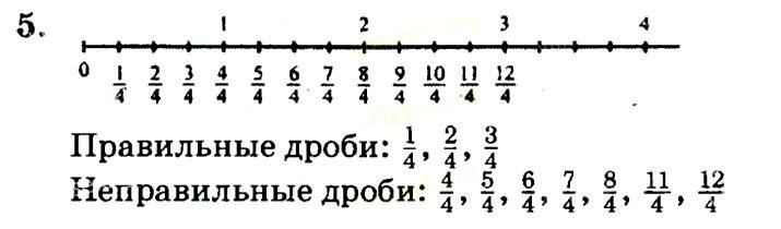 учебник: часть 1, часть 2, часть 3, 4 класс, Петерсон, 2013, Урок 5. Правильные и неправильные дроби Задача: 5