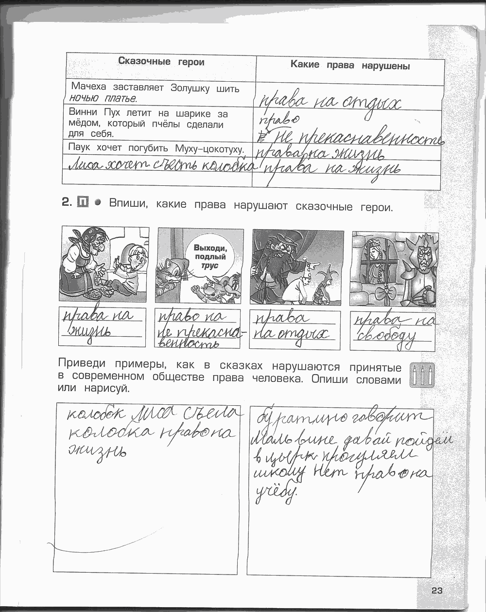 Рабочая тетрадь. Часть 2, 4 класс, Н.В. Харитонова, Е.В. Сизова, Е.И. Стойка, 2014, задание: стр. 23