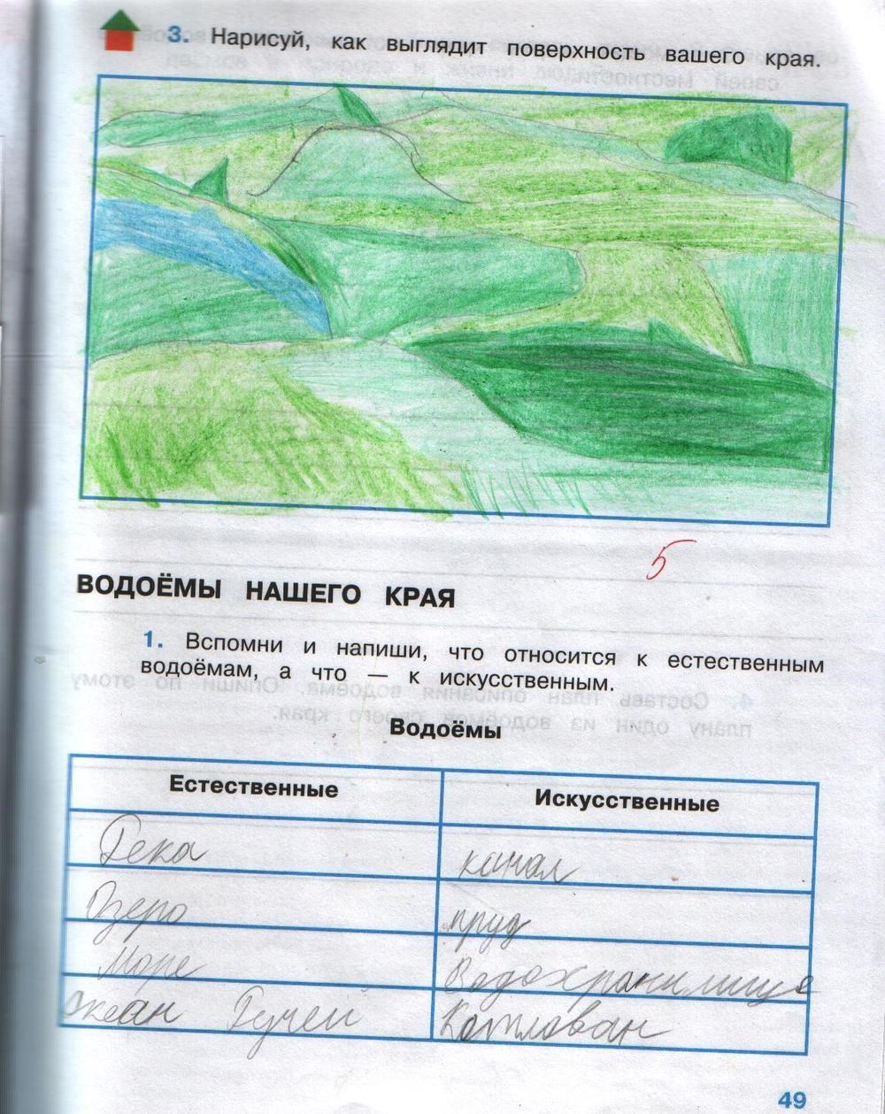 Рабочая тетрадь. Часть 2, 4 класс, А.А. Плешаков, Е.А. Крючкова, 2008, задание: стр.49