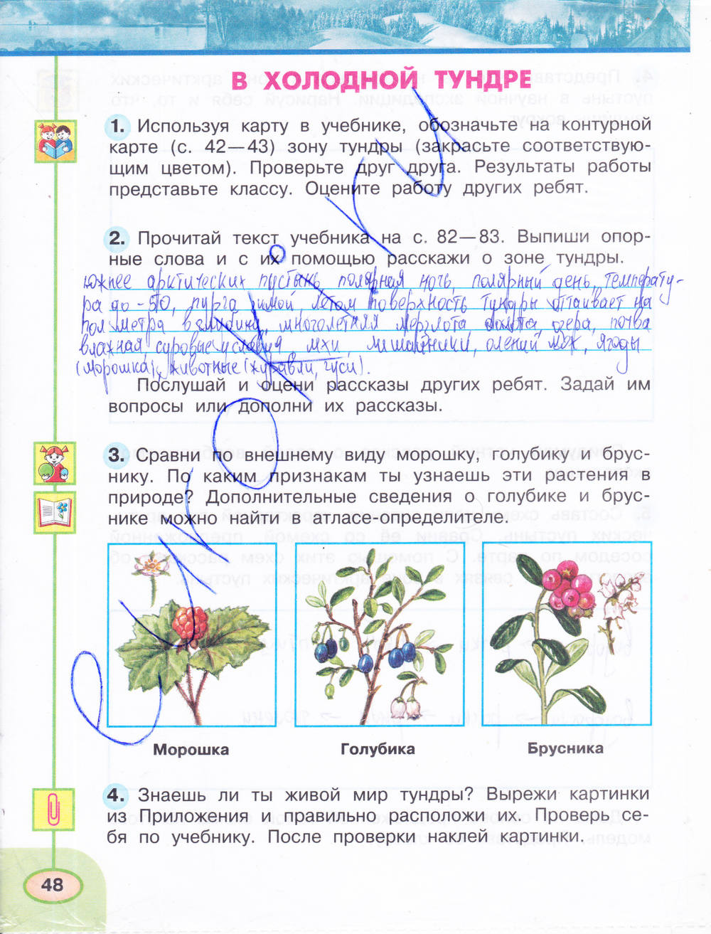 Рабочая тетрадь. Часть 1, 4 класс, Плешаков А.А., Новицкая М.Ю., 2015, задание: стр. 48