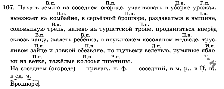Русский язык, 5 класс, Т.А. Ладыженская, М.Т. Баранов, 2008 - 2015, задание: 107