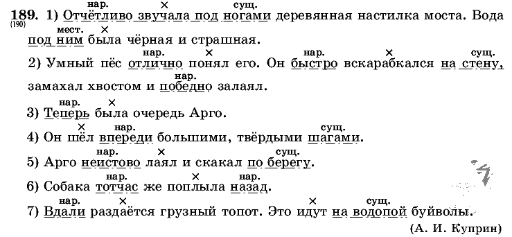 Русский язык, 5 класс, Т.А. Ладыженская, М.Т. Баранов, 2008 - 2015, задание: 189