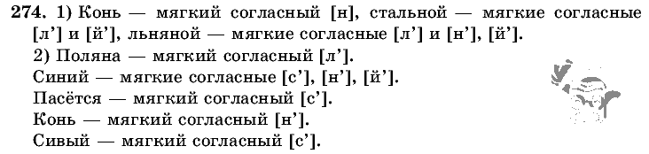 Русский язык, 5 класс, Т.А. Ладыженская, М.Т. Баранов, 2008 - 2015, задание: 274