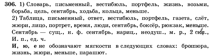 Русский язык, 5 класс, Т.А. Ладыженская, М.Т. Баранов, 2008 - 2015, задание: 306