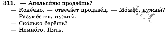 Русский язык, 5 класс, Т.А. Ладыженская, М.Т. Баранов, 2008 - 2015, задание: 311
