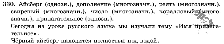 Русский язык, 5 класс, Т.А. Ладыженская, М.Т. Баранов, 2008 - 2015, задание: 330