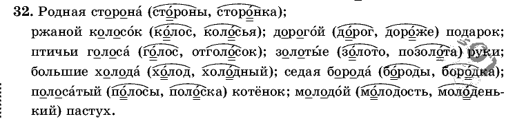 Русский язык, 5 класс, Т.А. Ладыженская, М.Т. Баранов, 2008 - 2015, задание: 32