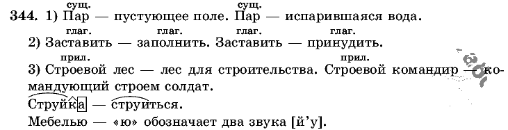 Русский язык, 5 класс, Т.А. Ладыженская, М.Т. Баранов, 2008 - 2015, задание: 344