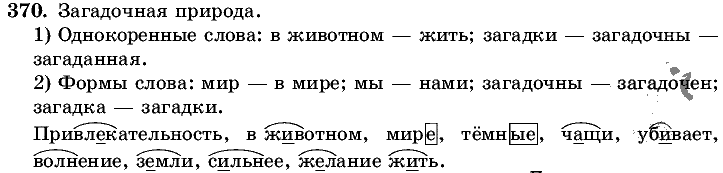 Русский язык, 5 класс, Т.А. Ладыженская, М.Т. Баранов, 2008 - 2015, задание: 370