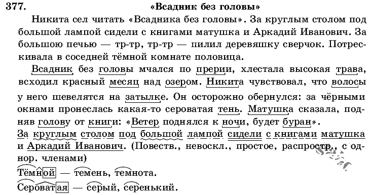 Русский язык, 5 класс, Т.А. Ладыженская, М.Т. Баранов, 2008 - 2015, задание: 377
