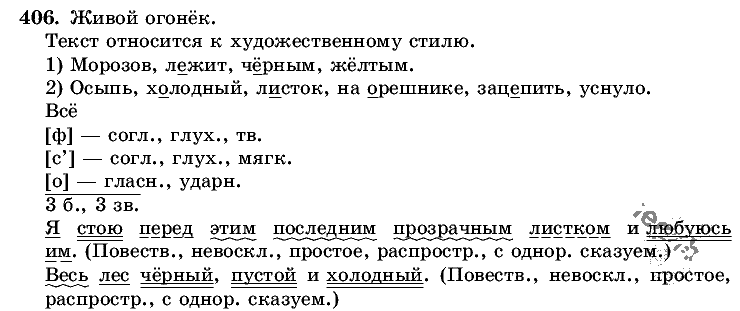 Русский язык, 5 класс, Т.А. Ладыженская, М.Т. Баранов, 2008 - 2015, задание: 406
