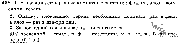 Русский язык, 5 класс, Т.А. Ладыженская, М.Т. Баранов, 2008 - 2015, задание: 438