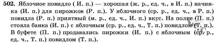 Русский язык, 5 класс, Т.А. Ладыженская, М.Т. Баранов, 2008 - 2015, задание: 502