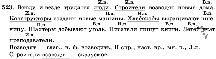 Русский язык, 5 класс, Т.А. Ладыженская, М.Т. Баранов, 2008 - 2015, задание: 523