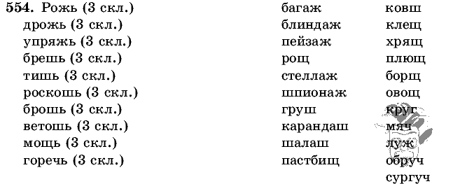 Русский язык, 5 класс, Т.А. Ладыженская, М.Т. Баранов, 2008 - 2015, задание: 554