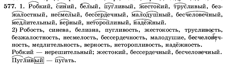 Русский язык, 5 класс, Т.А. Ладыженская, М.Т. Баранов, 2008 - 2015, задание: 577