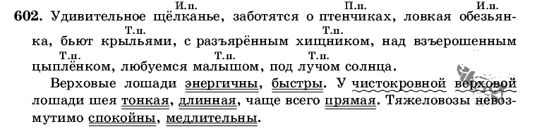 Русский язык, 5 класс, Т.А. Ладыженская, М.Т. Баранов, 2008 - 2015, задание: 602