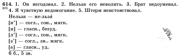 Русский язык, 5 класс, Т.А. Ладыженская, М.Т. Баранов, 2008 - 2015, задание: 614