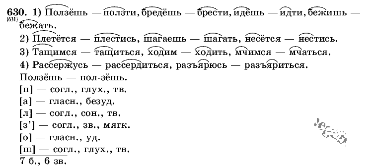 Русский язык, 5 класс, Т.А. Ладыженская, М.Т. Баранов, 2008 - 2015, задание: 630