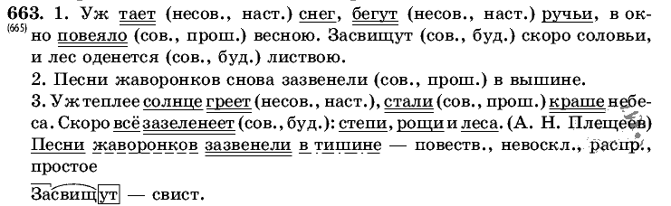 Русский язык, 5 класс, Т.А. Ладыженская, М.Т. Баранов, 2008 - 2015, задание: 663