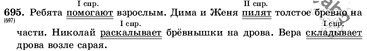Русский язык, 5 класс, Т.А. Ладыженская, М.Т. Баранов, 2008 - 2015, задание: 695