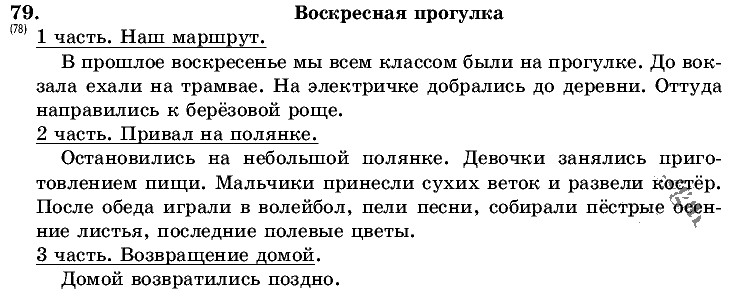 Русский язык, 5 класс, Т.А. Ладыженская, М.Т. Баранов, 2008 - 2015, задание: 79