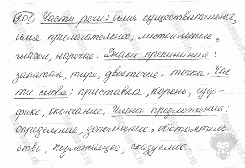 Старое издание, 5 класс, Ладыженская, 2000, задание: 201