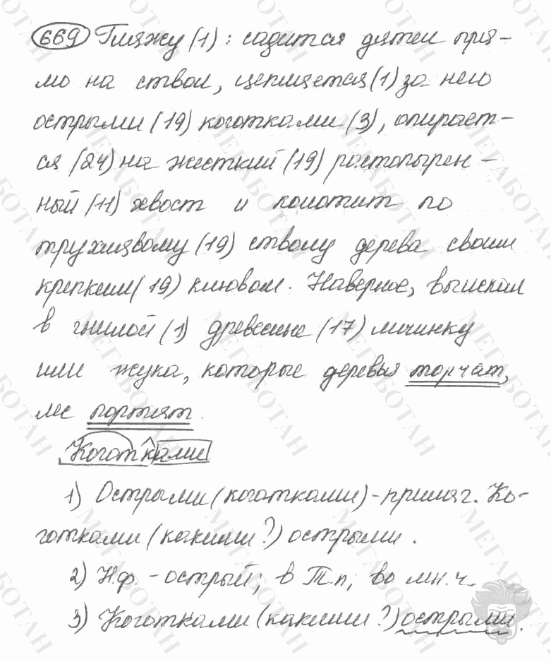 Старое издание, 5 класс, Ладыженская, 2000, задание: 669
