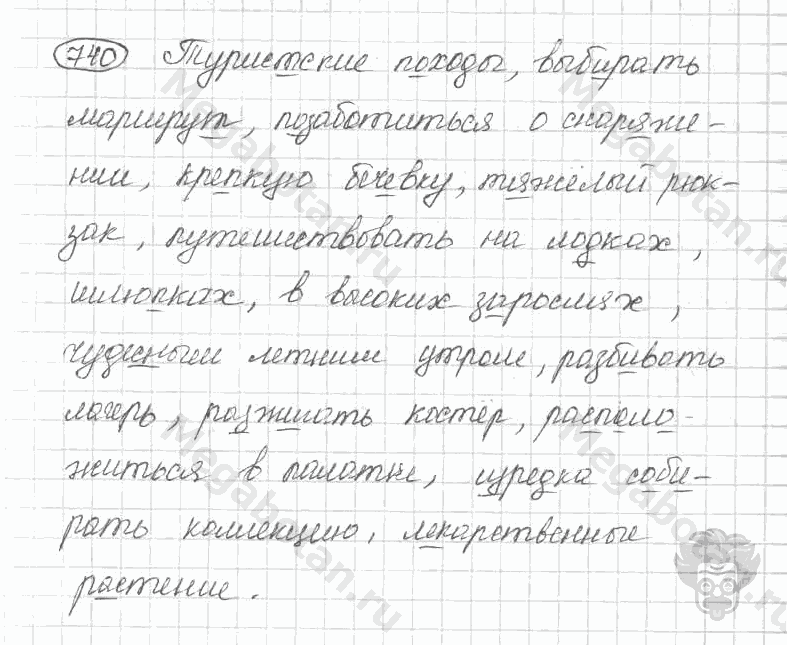 Старое издание, 5 класс, Ладыженская, 2000, задание: 740