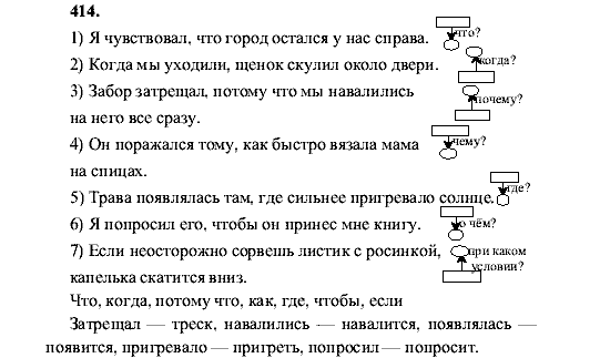 Русский язык, 5 класс, М.М. Разумовская, 2001, задание: 414