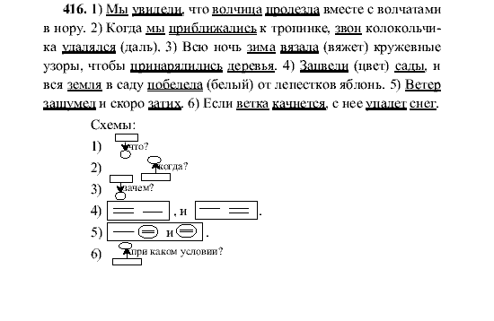 Русский язык, 5 класс, М.М. Разумовская, 2001, задание: 416