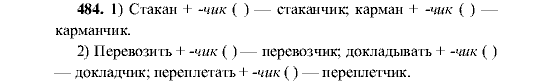Русский язык, 5 класс, М.М. Разумовская, 2001, задание: 484