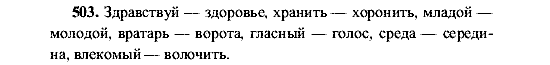 Русский язык, 5 класс, М.М. Разумовская, 2001, задание: 503