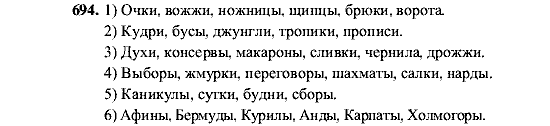Русский язык, 5 класс, М.М. Разумовская, 2001, задание: 694
