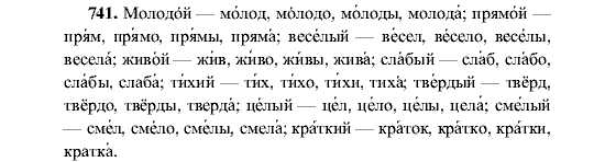 Русский язык, 5 класс, М.М. Разумовская, 2001, задание: 741