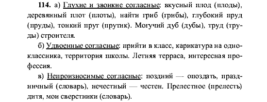 Русский язык, 5 класс, М.М. Разумовская, 2001, задание: 114