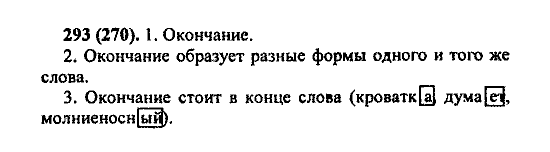 Русский язык, 5 класс, М.М. Разумовская, 2004 / 2009, задание: 293 (270)
