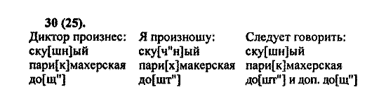 Русский язык, 5 класс, М.М. Разумовская, 2004 / 2009, задание: 30(25)