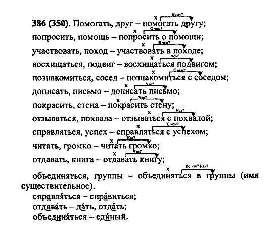 Русский язык, 5 класс, М.М. Разумовская, 2004 / 2009, задание: 386 (350)