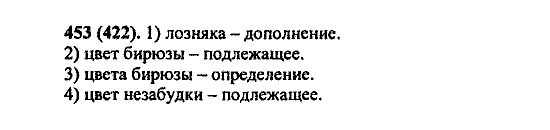 Русский язык, 5 класс, М.М. Разумовская, 2004 / 2009, задание: 453 (422)