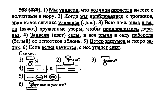 Русский язык, 5 класс, М.М. Разумовская, 2004 / 2009, задание: 508 (480)
