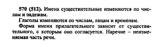 Русский язык, 5 класс, М.М. Разумовская, 2004 / 2009, задание: 570 (512)