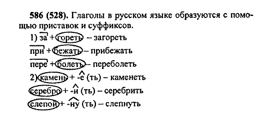 Русский язык, 5 класс, М.М. Разумовская, 2004 / 2009, задание: 586 (528)
