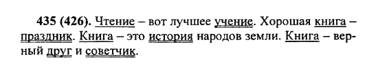 Русский язык, 5 класс, Разумовская, Львова, Капинос, 2013 - 2014 - 2015, задание: 435 (426)